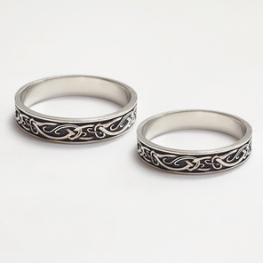 Обручальные кольца со скандинавским орнаментом "Викинг"