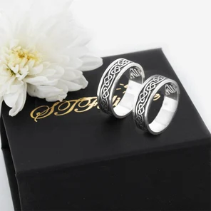 Обручальные кольца с кельтским орнаментом Сердце