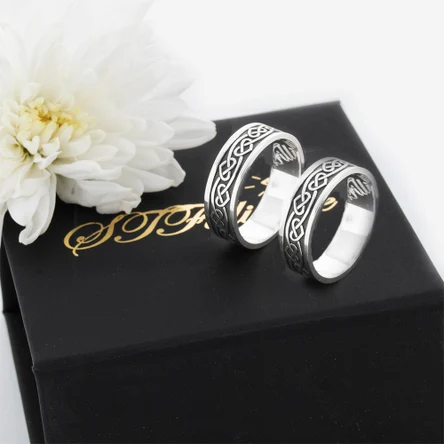 Обручальные кольца с кельтским орнаментом Сердце