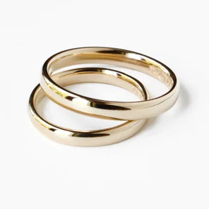 Классические золотые обручальные кольца