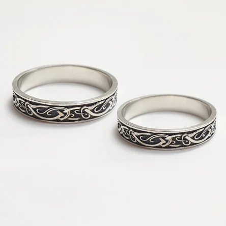 Обручальные кольца со скандинавским орнаментом "Викинг"